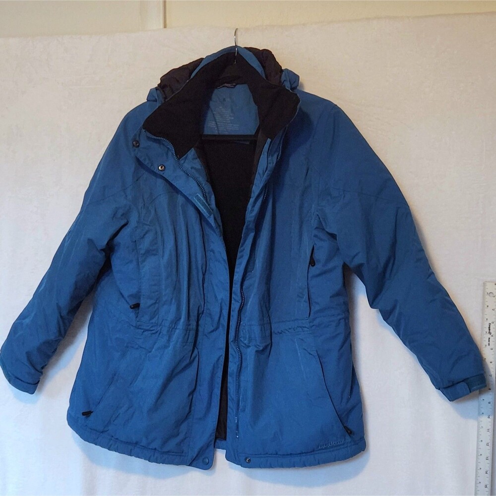 LL Bean Women's XL H2Off Teal Jacket Primaloft Insulated Hooded Parka 287471